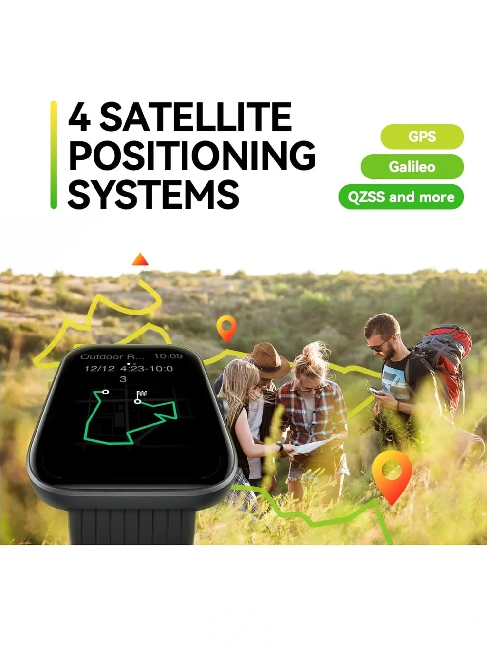 Amazfit Bip 3 Pro Black Smart Watch with Silicone Band